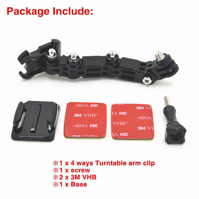 Motorcycle Helmet Mount Curved Adhesive Arm For Xiaomi yi 4K Gopro Hero 8 7 6 5 4 SJCAM sj4000 Eken H9 Action Camera Accessories - Korvel