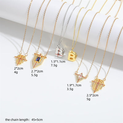 Elegant Roman Retro Flag Design Pendant Necklace