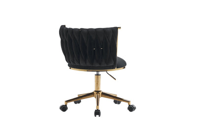 Office desks and chairs, with adjustable wheels and cushioned office desks and chairs that conform to ergonomics (black) - Korvel
