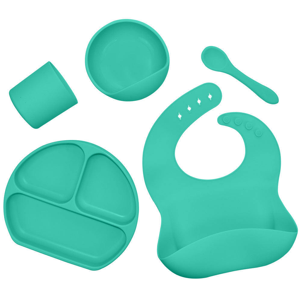 Premium Silicone 5-Piece Children's Feeding Set
