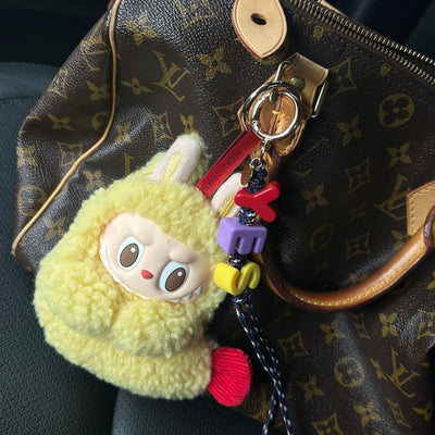 Charming Bag Accessory with Gold Key Loop