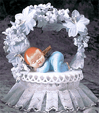 Charming Sleeping Baby Boy Ornament - 5.5" High