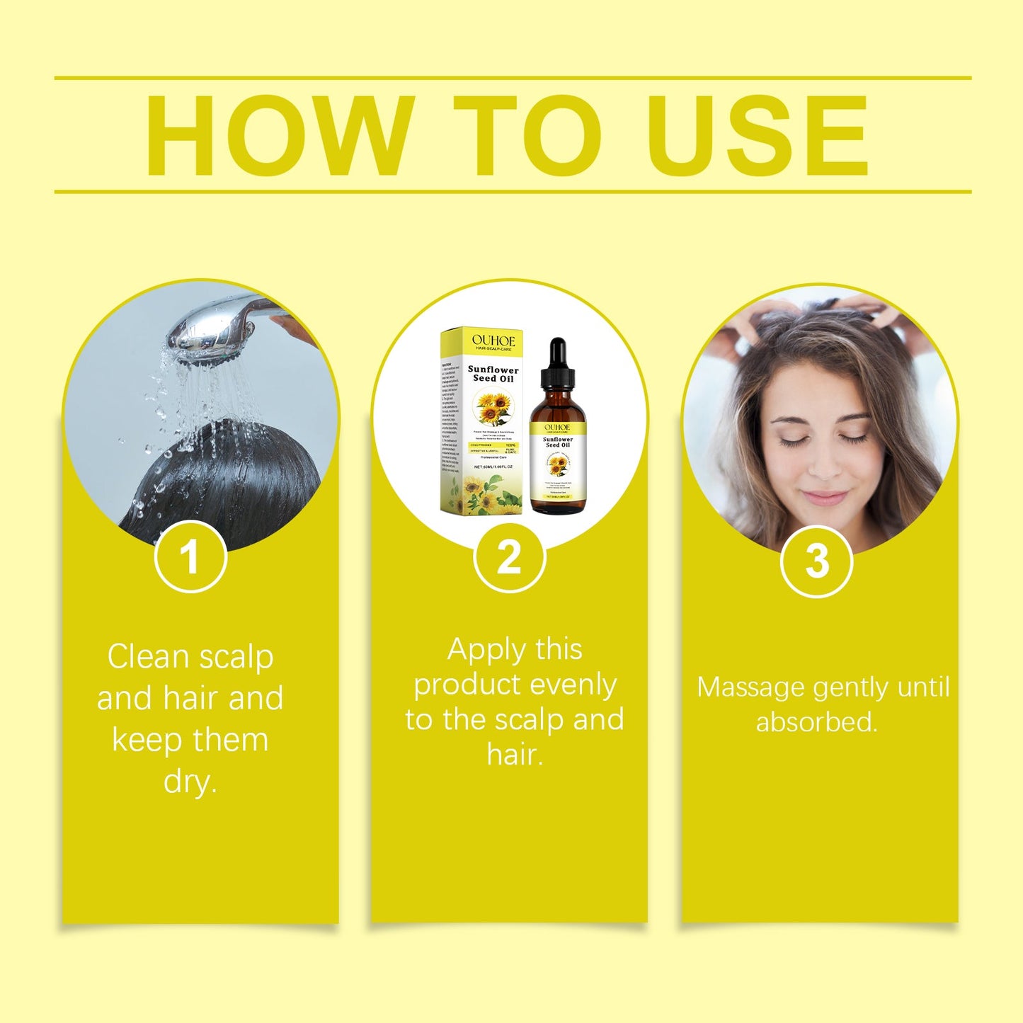 Aceite Esencial para el Cuidado del Cabello con Aceite de Girasol Premium
