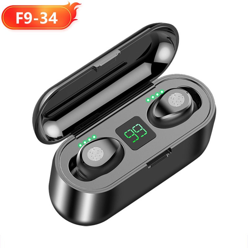 M10M30 Bluetooth Headset High-Capacity Wireless Private Model TWS New F9 Smiley Face Binaural 5.1 Noise Cancellation - Korvel
