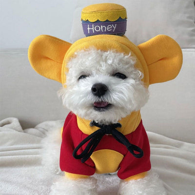 Winnie the Pooh Inspired Dog Sweater for Autumn & Winter