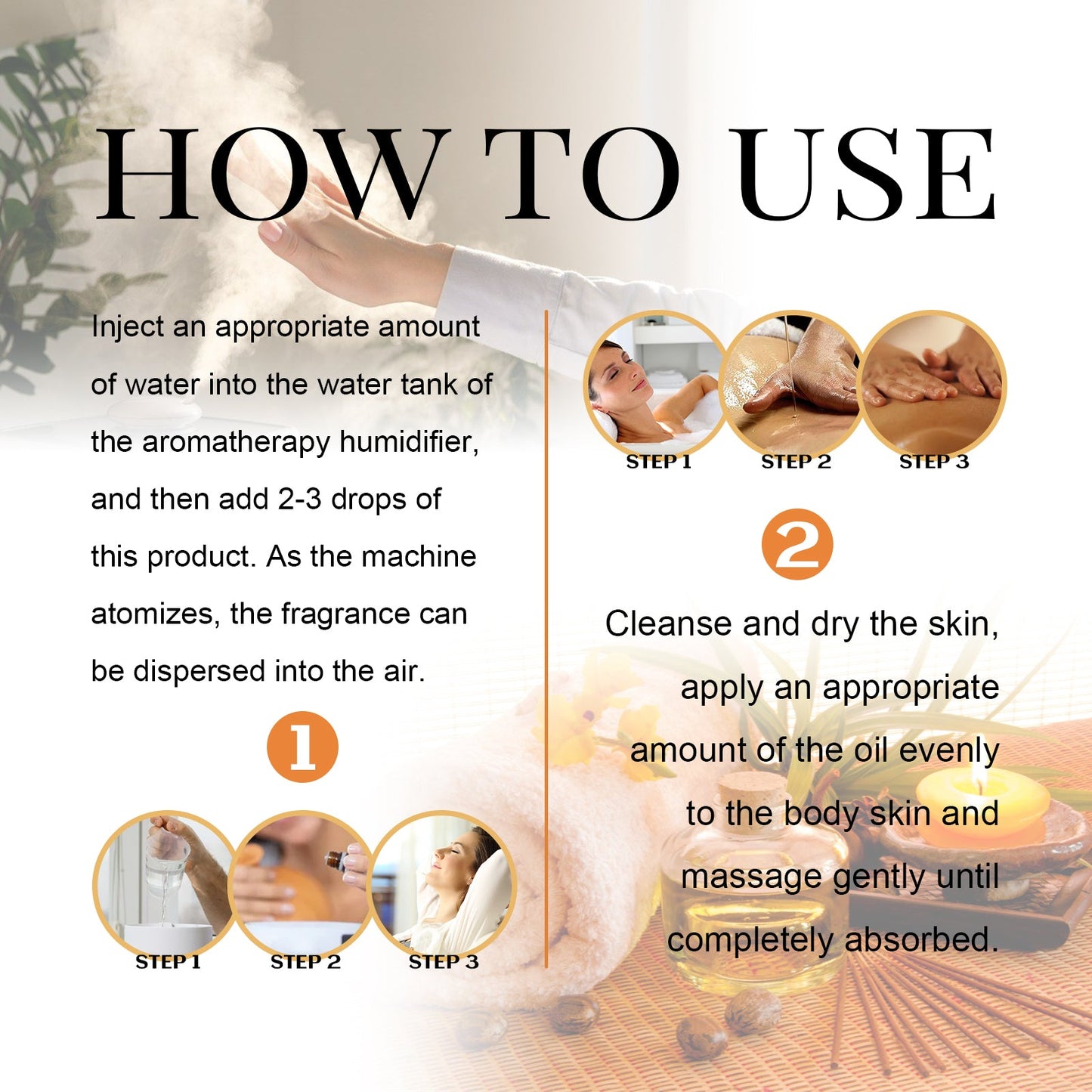 Essential Oil Set, Relieve Body Fatigue Moisturize Dry Skin Lock Water Hydrating Essential Oil - Korvel