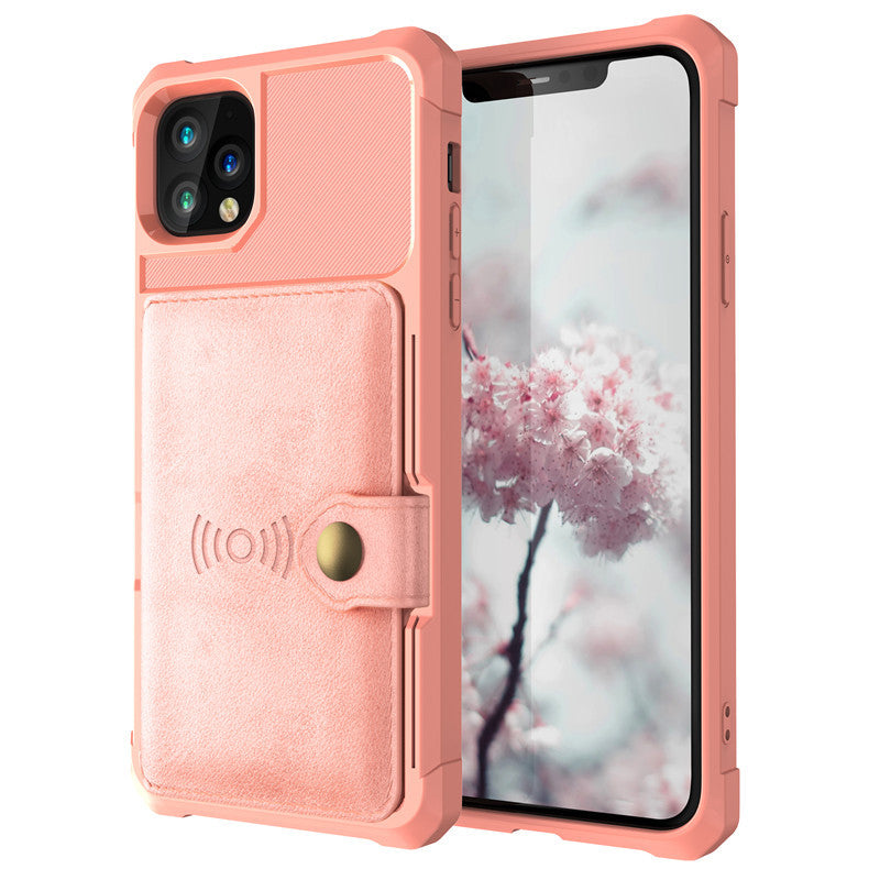 Funda para teléfono con funda magnética para tarjetas para iPhone 13