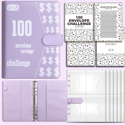 100 Envelope Challenge Binder Couples 100 Day Challenge Savings Savings Notebook - Korvel