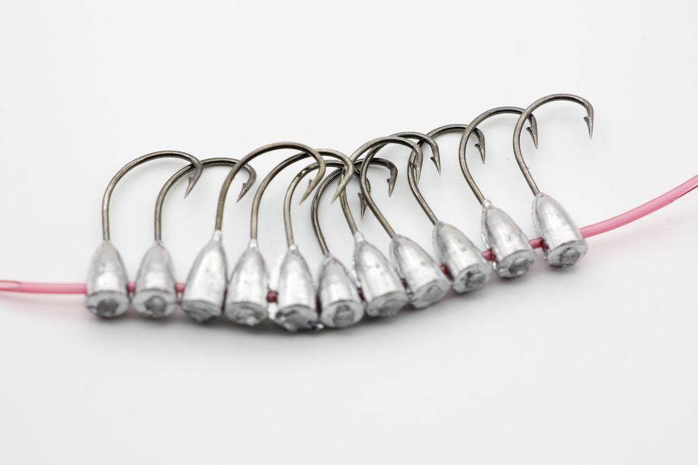 Rompin 10pcs/bag overturned hook lead fishing hooks - Korvel