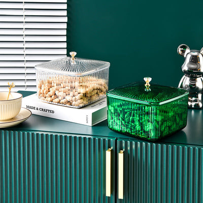Home light luxury dustproof desktop multifunctional dried fruit storage box with cover - Korvel