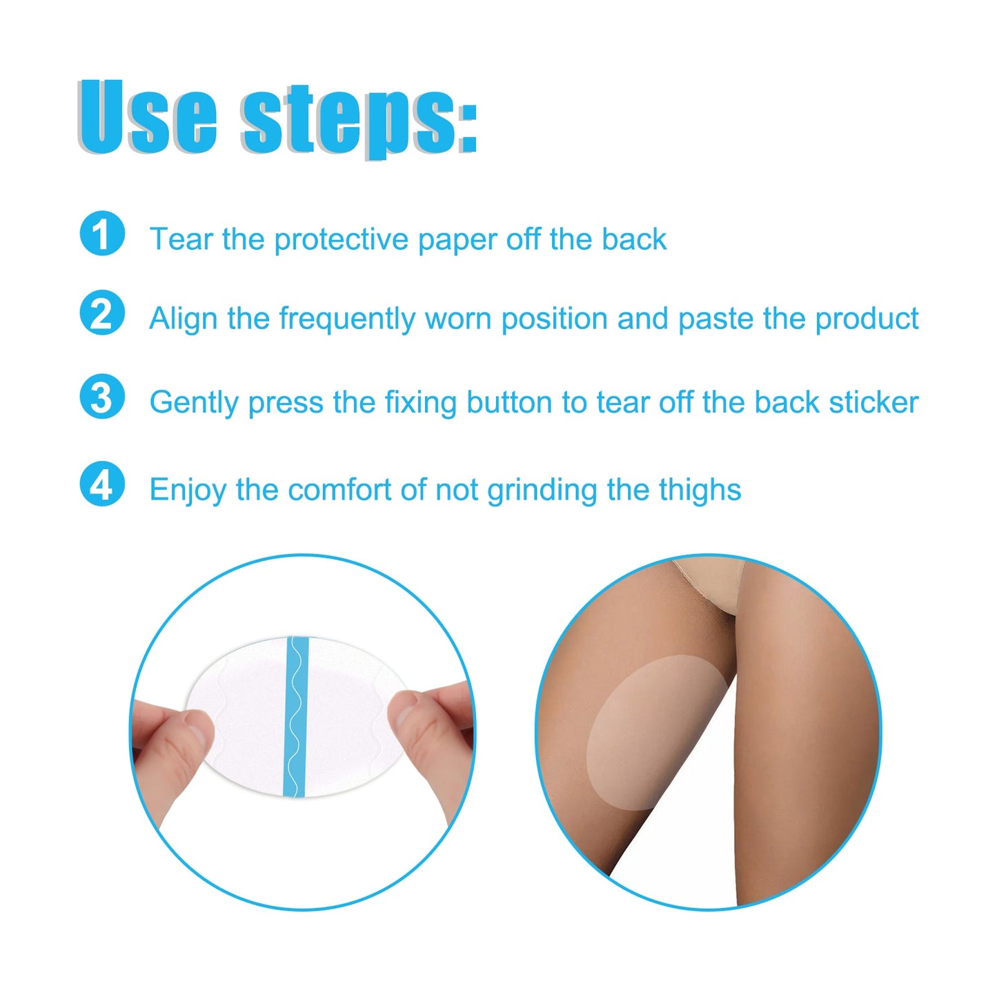 Thigh Anti-Wear Pads, Anti-Friction Invisible Thigh High Elastic Leg Protector Knee Calf Casual Pads - Korvel