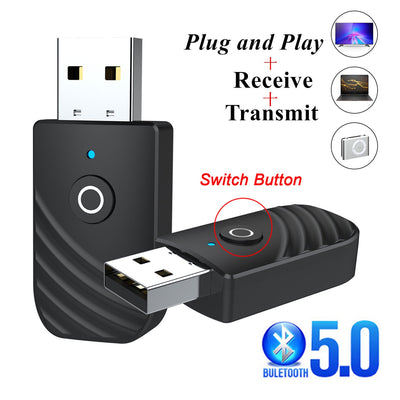 New 5.0 Bluetooth Audio Receiver Transmitter Three in One USB Adapter TV Computer Car SY319 - Korvel