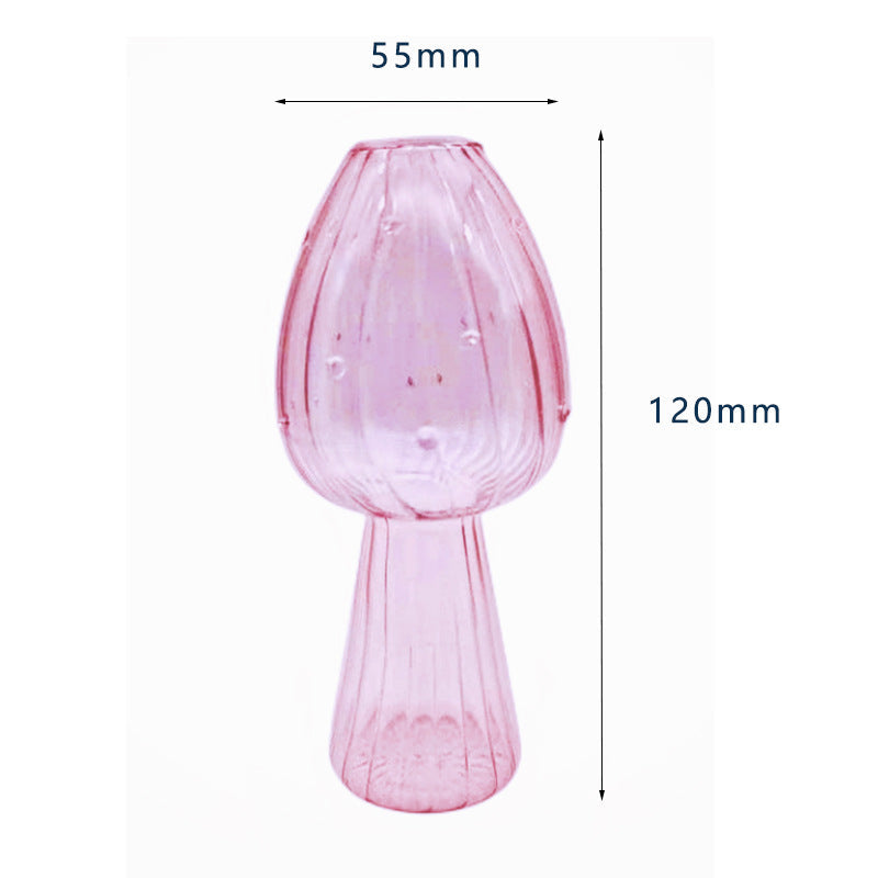 Elegant Glass Mushroom Vase for Home Decor