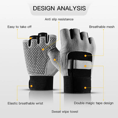 Premium Weightlifting Gloves for Men and Women - Anti-Slip Design