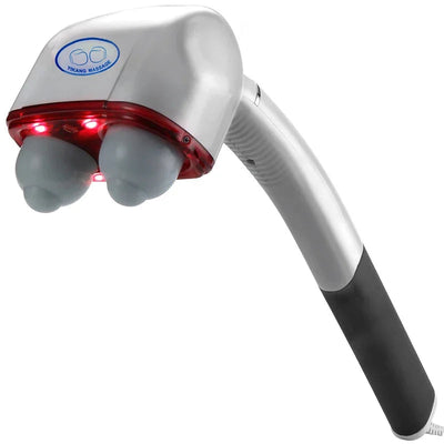 Electric Handheld Massager Hammer Vibrating Back Muscle Relax Neck Body Cervical Vertebra Relax Stick Roller with 2 Massage Head - Korvel