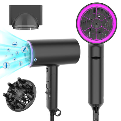 Regulations Hair Dryer Negative Ion Folding Portable High-Power Household Hair Dryer - Korvel
