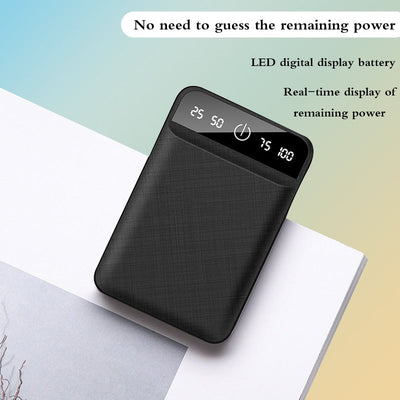 20000mAh Mini Charger Portable Two-way Fast Charging Power Bank Digital Display External Battery for iPhone Xiaomi Samsung - Korvel