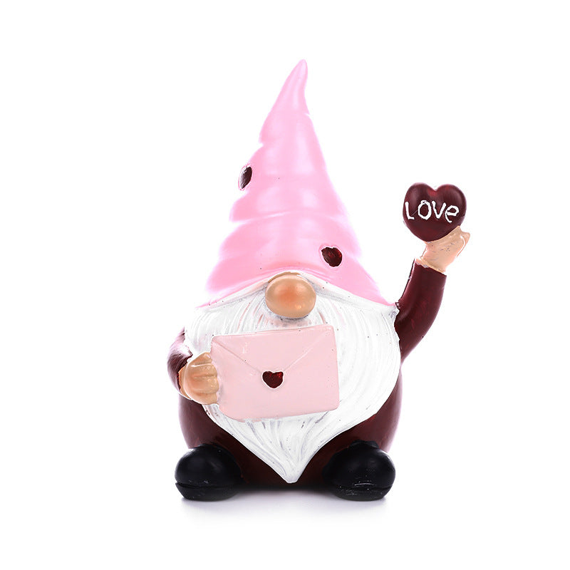 Valentine's Day Dwarf Doll Resin Gift Ornament