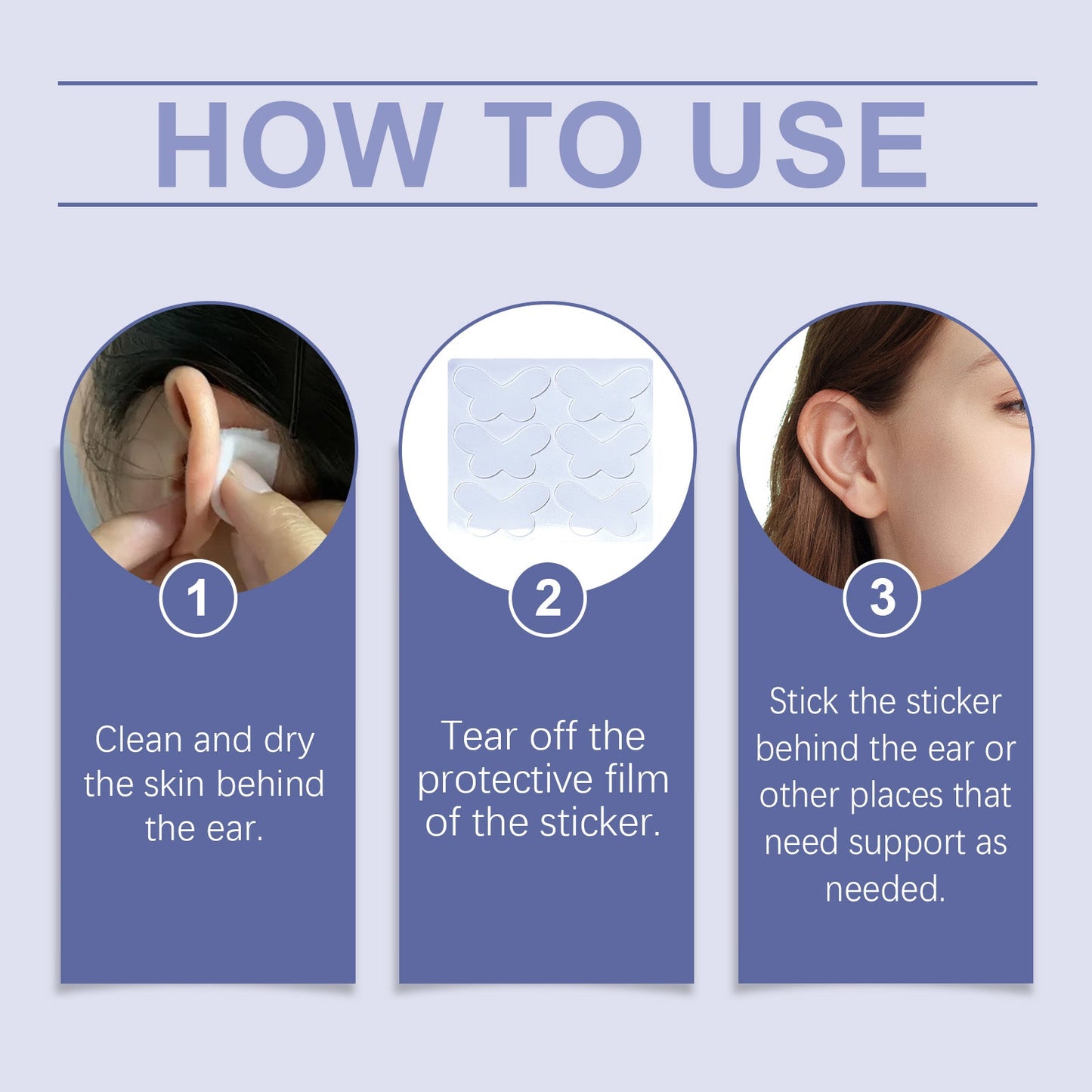 Butterfly Support Ear Stickers Invisible Comfortable Breathable Ear With Air And Face Small Support Decorative Ear Stickers - Korvel