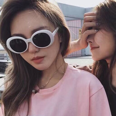 Striped Zebra Oval Sunglasses New Net Red Street Shot Personality Female Hip Hop Sunglasses Trend - Korvel