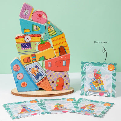 Colorful Wooden Building Blocks for Early Learning