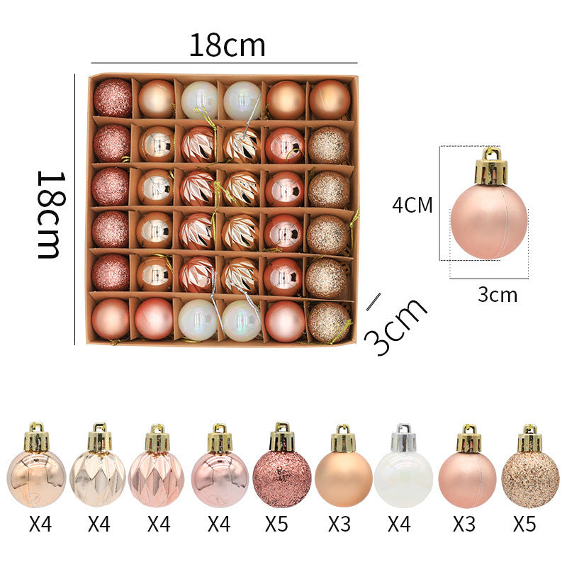 Christmas balls Christmas gifts decorations a variety of mixed 36PCS - Korvel