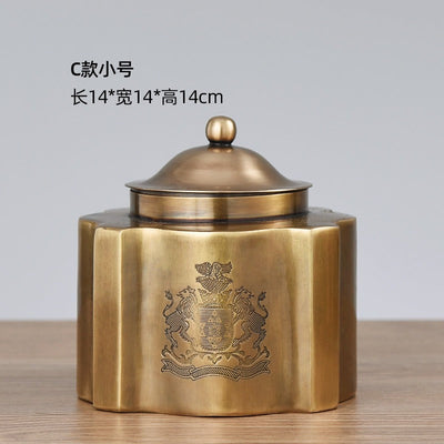 Elegant Brass Vintage Storage Box for Home Decor
