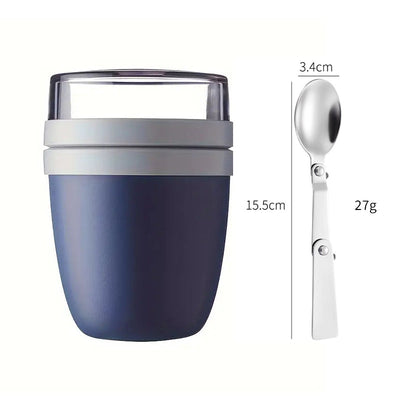 Portable Yogurt Cereal Cups with Lids for On-the-Go Meals