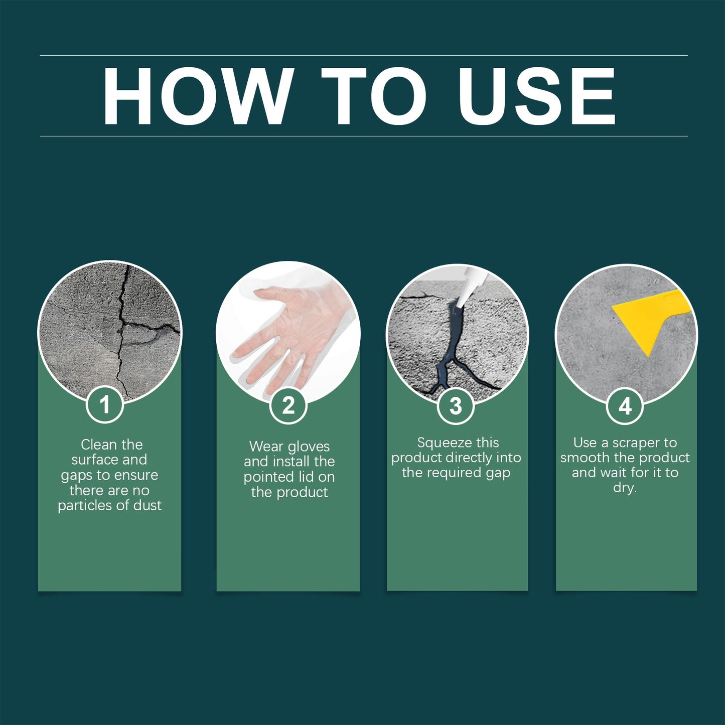 Concrete Crack Waterproof Repair Sealant, Ground Crack Outdoor Tile Crack Repair Adhesive - Korvel