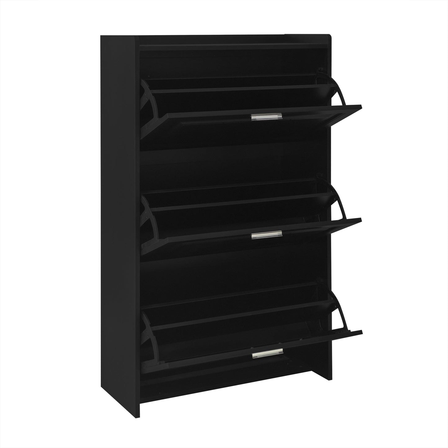 U-Can Shoe Storage Cabinet for Entryway with 3 Flip Drawers, Modern Shoe Organizer Cabinet, Free Standing Shoe Rack Black - Korvel