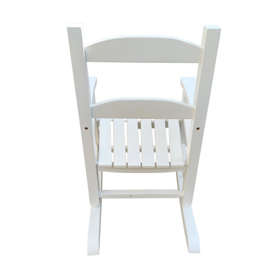 Children's rocking white chair- Indoor or Outdoor -Suitable for kids-Durable-populus wood - Korvel