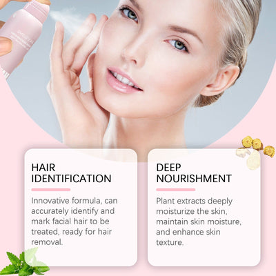 Jaysuing100ml Hair Identifier Spray For Face Shaving Mild Formula Face Spray Hair Removal Effective Spray Hair Remover Face Hair - Korvel