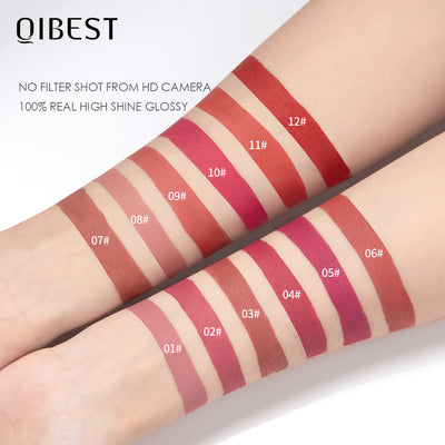 QIBEST Silky Lip Glaze - Non-Stick, Long-Lasting Lip Gloss