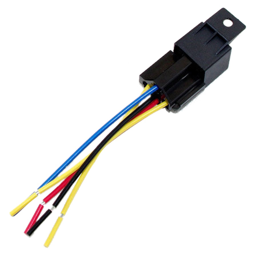 Lot10 New 12 Volt 40 Amp SPDT Automotive Relay with Wires & Harness Socket - Korvel
