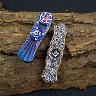 Fingertip Gyro Folding Knife EDC Multi-Function Folding Knife Outdoor Camping Survival Pocket Knife High Hardness Knife - Korvel