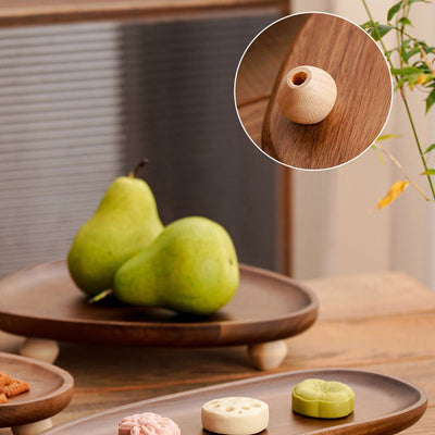 Rustic Wooden Tray Irregular Fruit Plate Dessert Plate Snack Home Storage Tray - Korvel