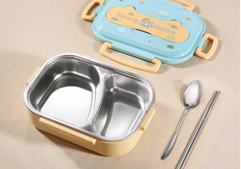 Food grade 304 stainless steel insulation compartment lunch box lunch box - Korvel