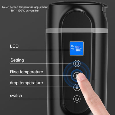 Car Electric Heating Cup with Temperature Control - 420ml