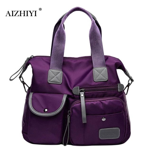 Multiuse Women Waterproof Handbag Nylon Tote Fashion Messenger Crossbody Bags for Women Top-Handle Shoulder Purse Travel Bag - Korvel