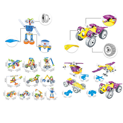 Juego de Bloques de Construcción Creativos para Niños - Juguete Educativo STEM
