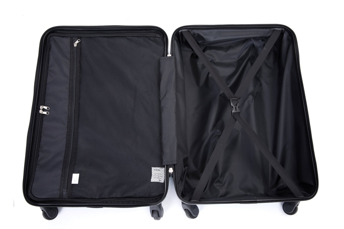 3 Piece Lightweight Luggage Set with Spinner Wheels - Red