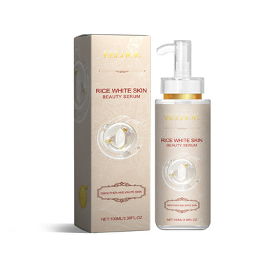 Sérum de Beauté à la Peau Blanche de Riz - Essence Hydratante et Éclaircissante