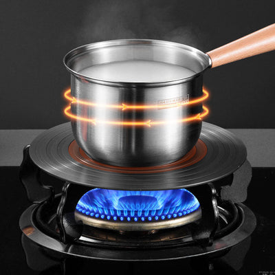 304 stainless steel milk pot, instant noodle pot, household wooden handle dormitory small soup pot, milk heating baby food pot - Korvel