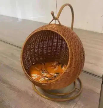 Cozy Rattan Cat Mattress Cradle