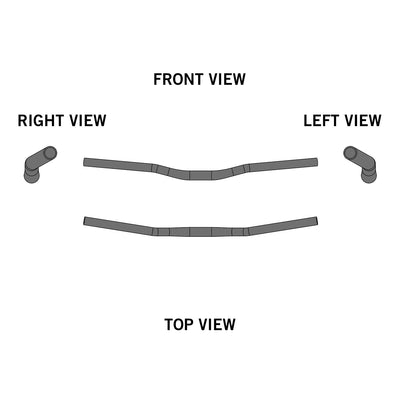 Ergotec Low Riser Handlebar - 25.4 mm - Black Sandblasted