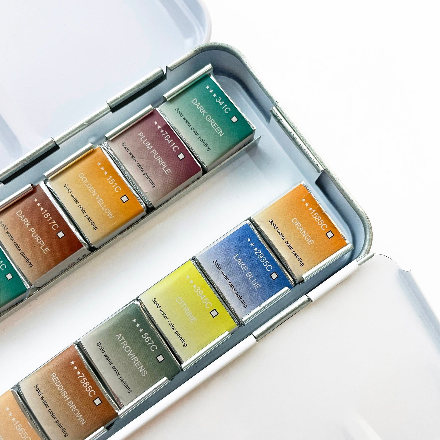 Travel-Friendly Watercolor Set with Metal Palette - 12 Colors