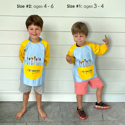 Bata de arte amigable para niños con bolsillo (edades 3-6)