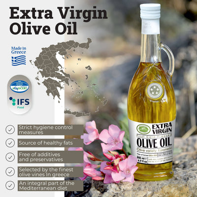 KORVEL Greek Extra Virgin Olive Oil, Amphora 16.9 fl oz (500ml) - 2 pack - Korvel-Food Inc.