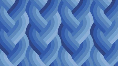 Echo Braid Royal Blue Cotton Fabric - 44" / 45" per Yard