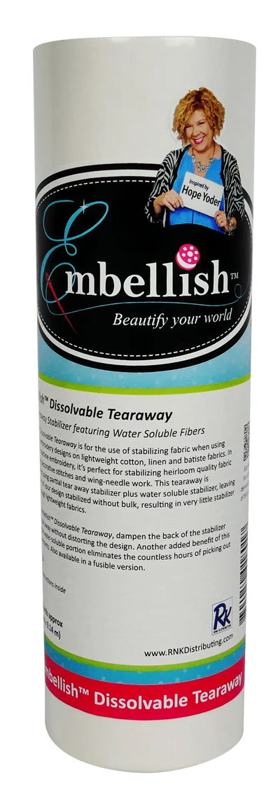 Embellish Dissolvable Tearaway 9" x 10 yds